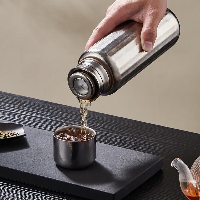 MRSIKEY Double-Layer Titanium Insulation Tea Cup