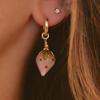 Fashion Summer Color Fruit Series Strawberry Raspberry Earrings Earrings Gold-Plated Color Retention