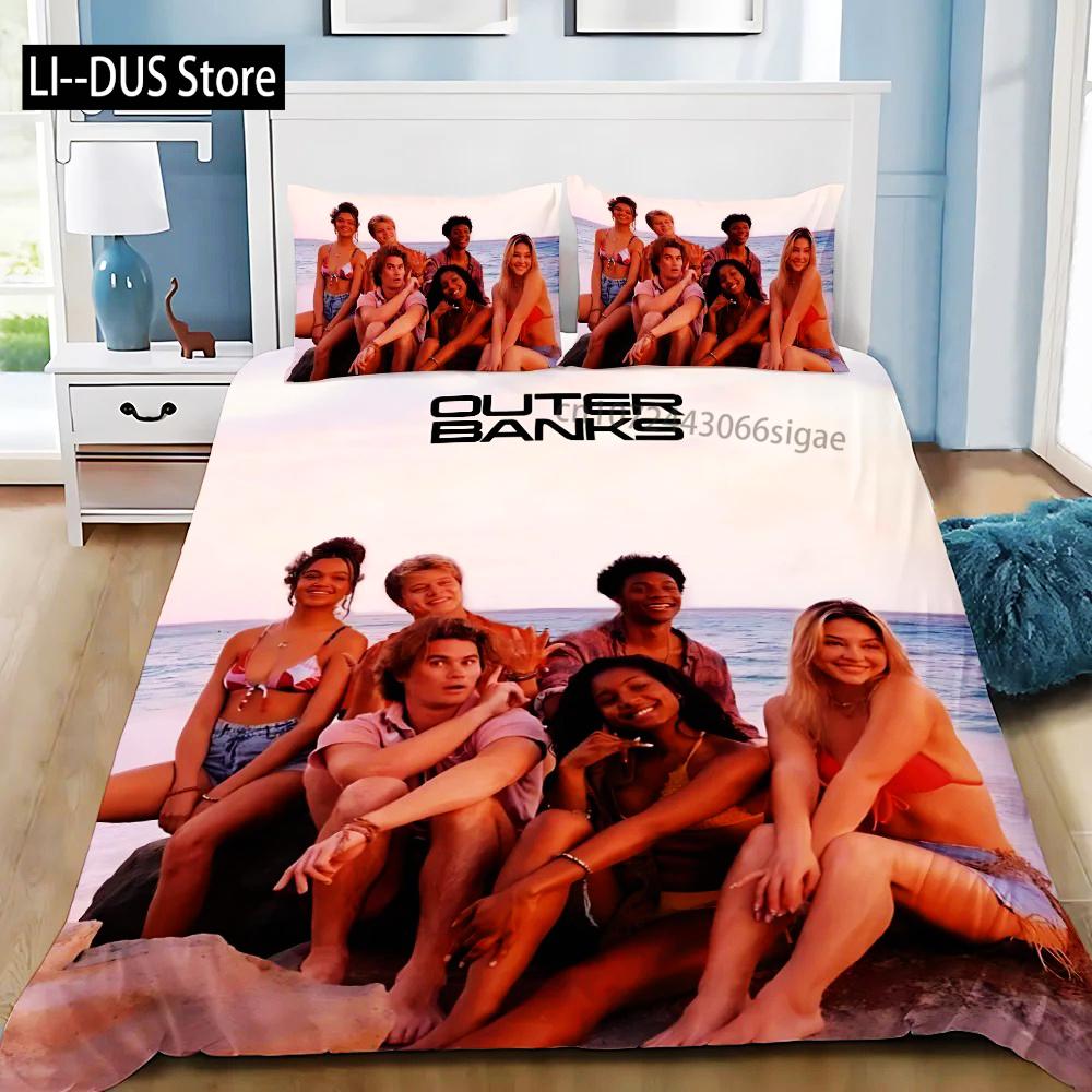Duvet Cover Pillowcase Bedding Set TV Outer Banks Adult Boy Girl Bedroom Decoration Children Gift Single Double Large Size