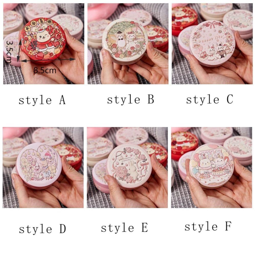 Round Candy Box Three-dimensional Pattern Biscuit Storage Box Earphone Container Tin Box  Wedding
