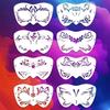 8Pcs Face Tattoo Face Painting Stencils Hollowed DIY Makeup Tools Face Paint Templates  Adults Kids