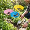 Handcrafted Bird Bath Garden Stake Weatherproof Water Dispenser Bee Watering Station Rust-resistant Sturdy Iron