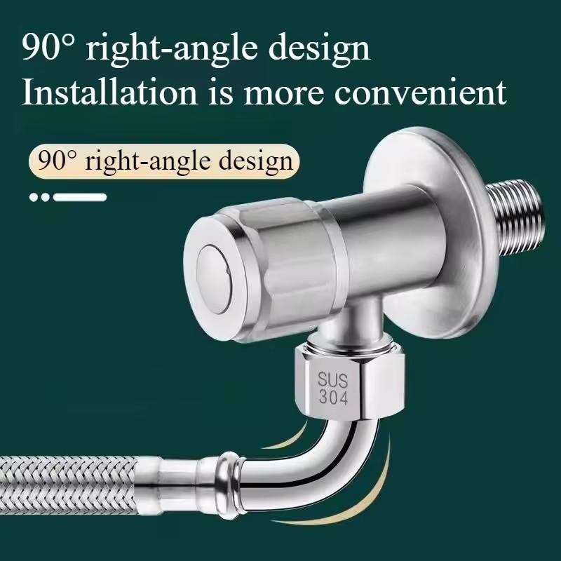 New 1pcs 20-200cm Stainless Steel Braided Flexible Hose Household Water Heater Toilet 90° Bend Pipe Elbow Water Inlet Pipe