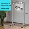 Stainless Steel Mobile Mop and Broom Holder Stand for Cleaning Tools