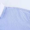 2025 Spring Women's European and American Style Poplin Patchwork Striped Shirt