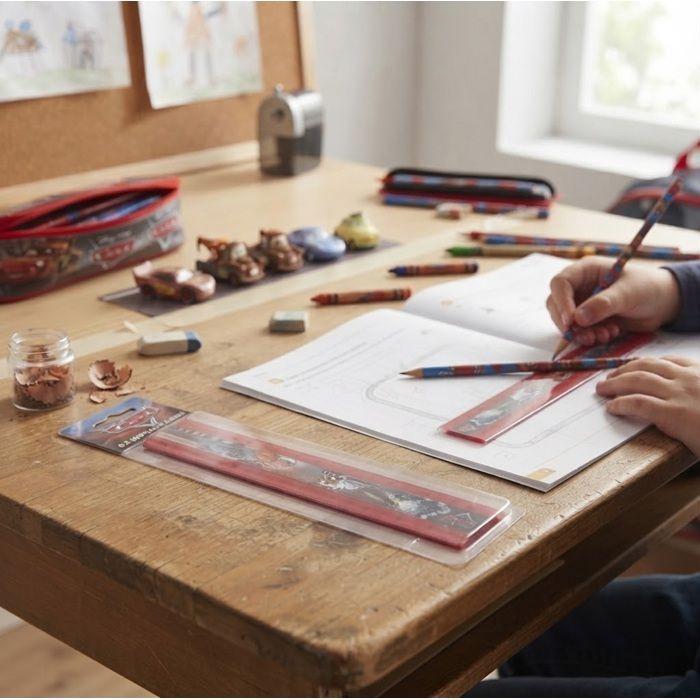 Règle d'école Cars 30 cm rouge