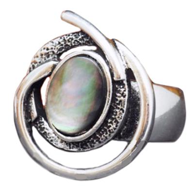 [Q8788] - Designerring 'Acapulco' Silber Perlmutt - 28x28 mm