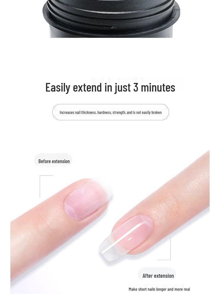 3-in-1 Builder Gel Nail Kit: UV Gel Extension, Base Coat & Sealer