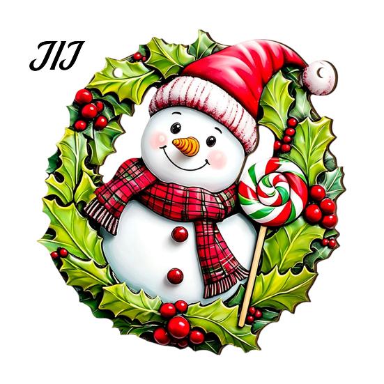 Holiday Decorations for Home Wooden Christmas Hanging Pendant, Snowman/Santa Claus/Gnome Ornament with Festive Door Plaques Hemp Rope Indoor