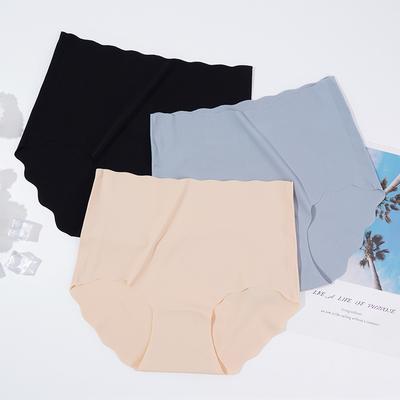 Ice Silk Invisible Panties Women Seamless Briefs Female Underpants Ultra-thin Underwear High Rise Panties Solid Comfy Lingerie