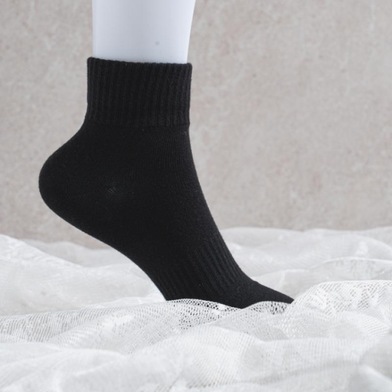 Monfoot Mens Arch Banding Short Socks Black