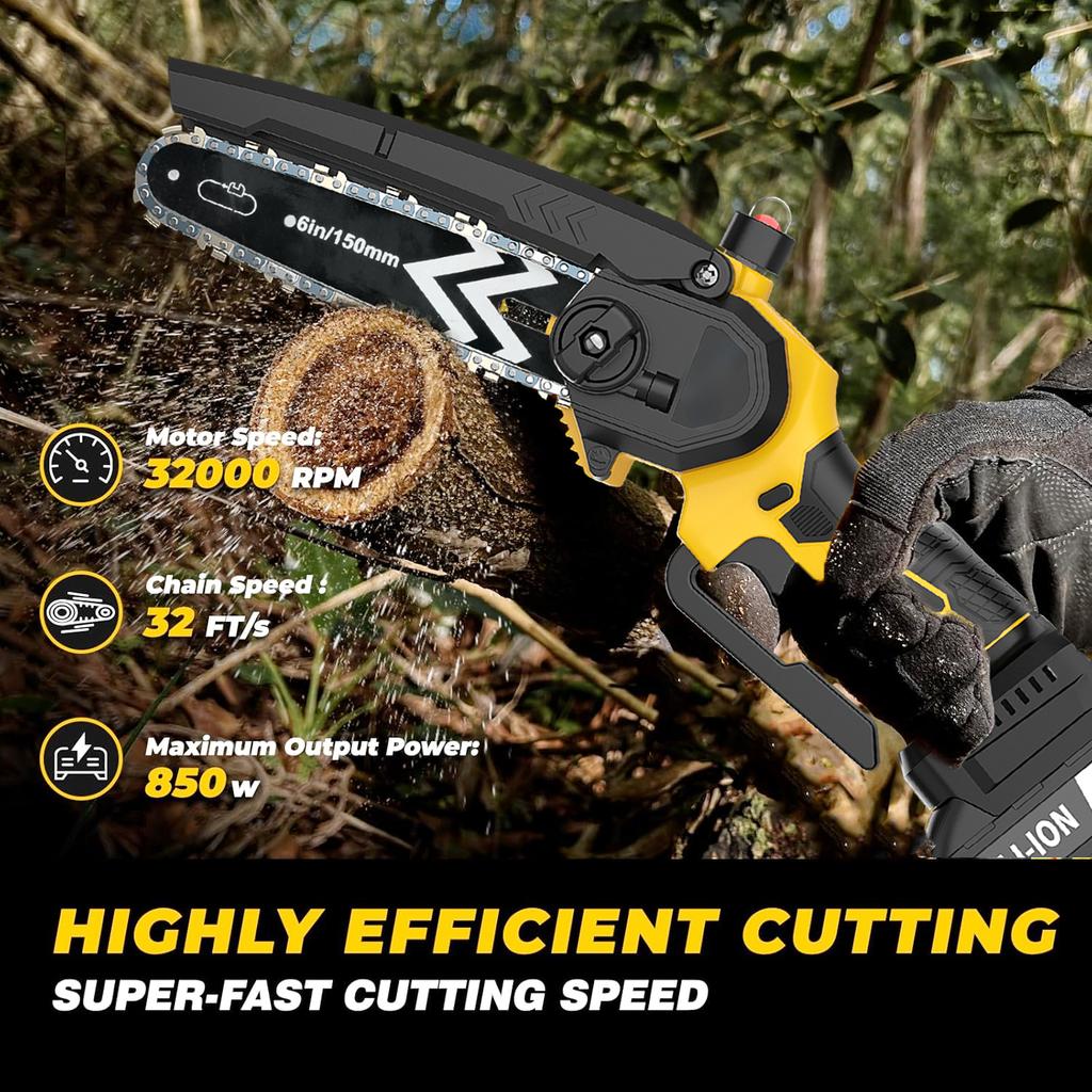 Industrial Grade 20V Cordless Chainsaw Professional DIY Power Tool for Wood Cutting Available from Local Warehouse with Battery