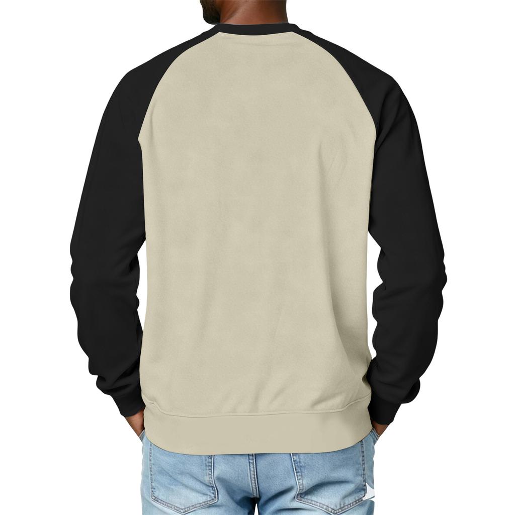Men's Round Neck Fleece-Lined Thick Solid Color Sweatshirt