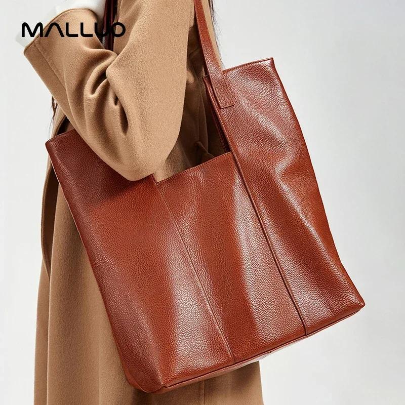 Women Cow Genuine Leather Shoulder Bags Female Cowhide Commuter Large Capacity Handbag Ladies Designer Luxury Crossbody Tote Bag
