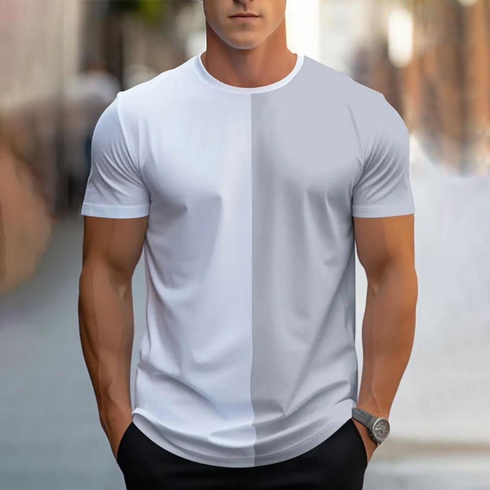 New fashion innovative mathematical formula printed men's short sleeve summer fresh sports fitness T-shirt loose round neck top