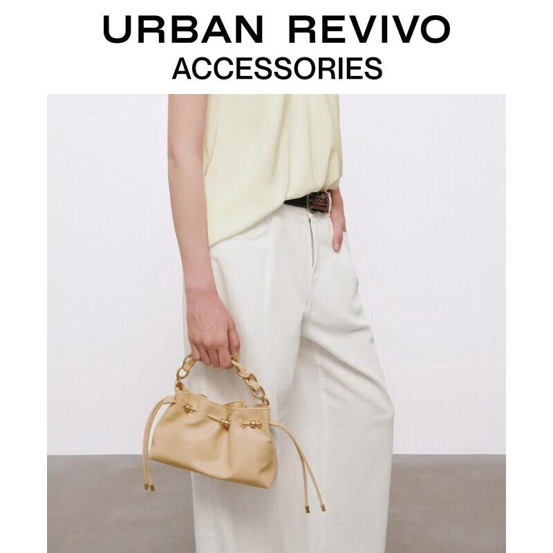 URBAN REVIVO Retro Drawstring Crossbody Bag One Size