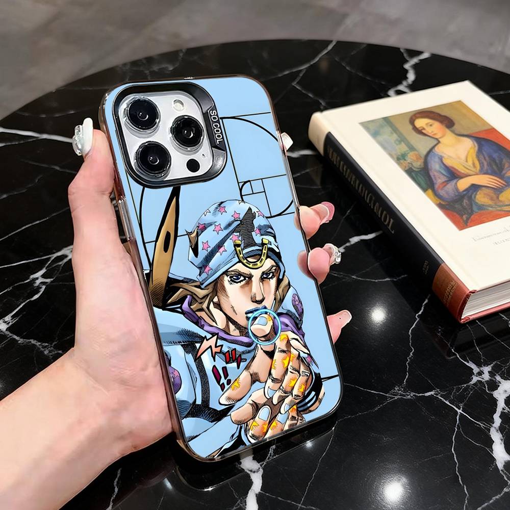J-Joestar of the J-Jojo J-Johnny-JJES Phone Case For iPhone 17,16,15,14,13,12,11 Plus,Pro Max,XS,Colorful Silver Black Cover
