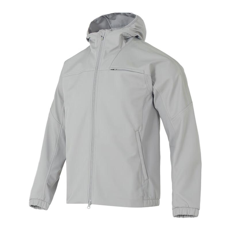 Adidas Men's Metallic Grey Hooded Sports Jacket KG5179