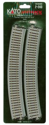 KATO Binario curvo HO R730-22.5° 4 pezzi 2-240 Forniture per modellismo ferroviario