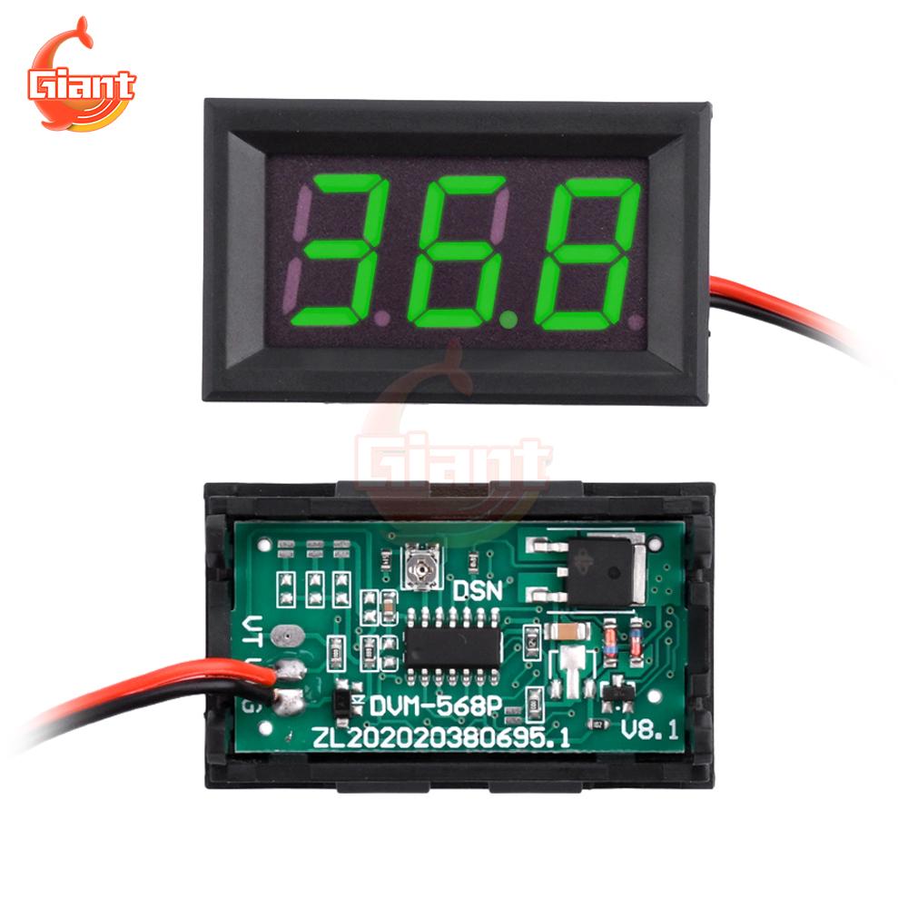 DC 5-120V Digital Voltmeter 3-Digit Display Two-wire Voltage Meter Tester DC High-voltage Volt Meter Gauge Volt Detector Tester