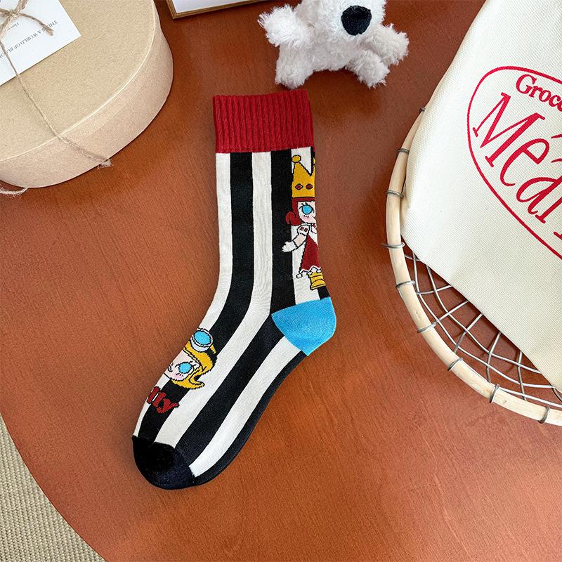 Cute Socks, Socks, Pure Cotton Spring And Autumn Stockings, Personality And Creativity, Trendy Socks, Internet Celebrity Design Sense