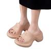Lovanson, Fashionable, Fine Inner Height Increase, Thick-soled EVA Versatile Soft-soled Beach Slippers, Women's New Summer Outer Wear