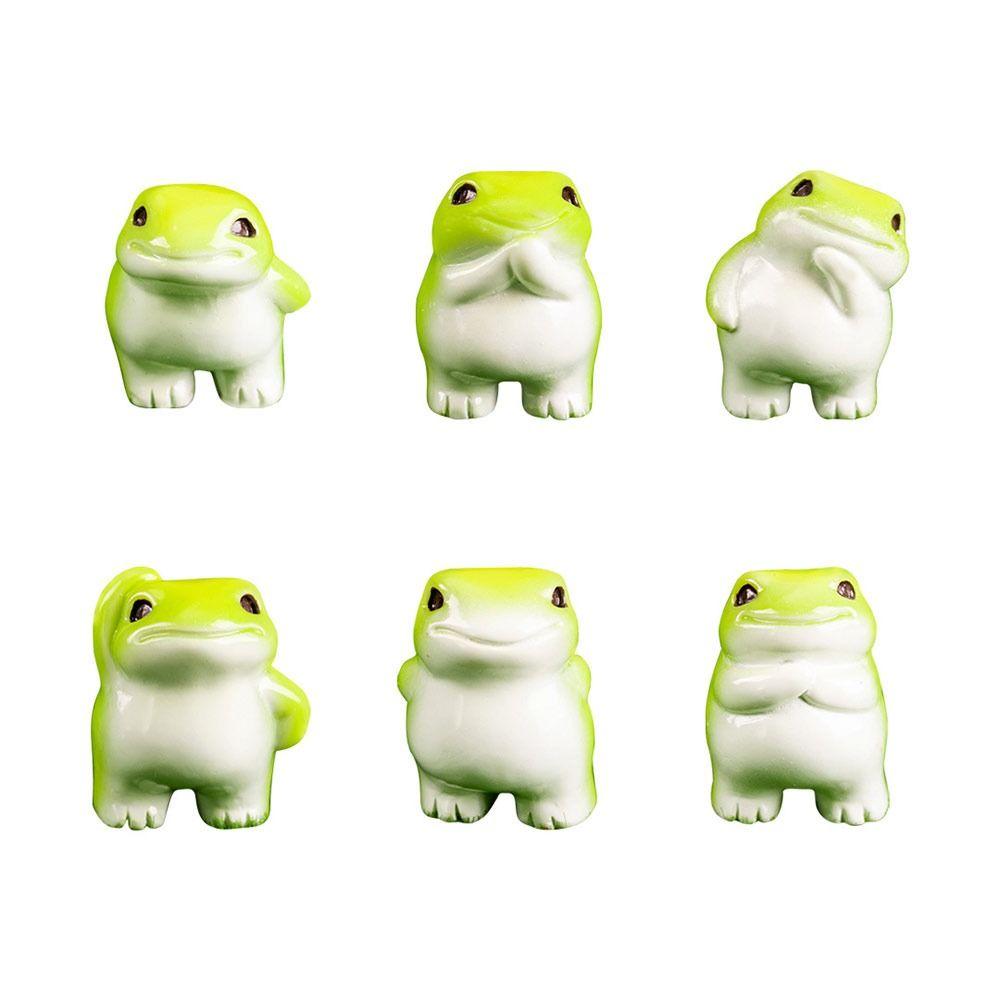 6pcs Cute Small Charms Resin Charms DIY Funny Frog Resin Handmade Animal Pendant Jewelry Making