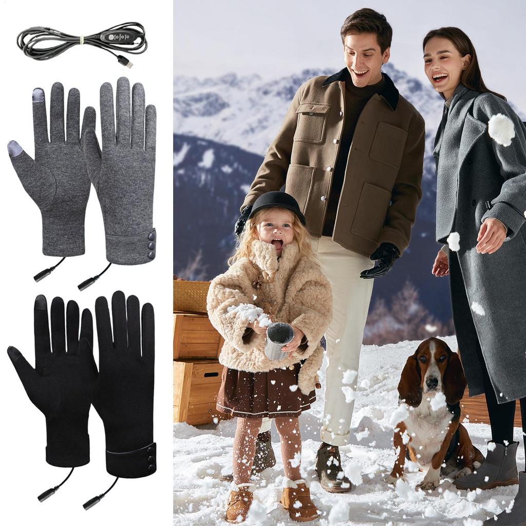 Motorcycle  Heating Gloves 3-level USB Heated Gloves Camping Hand Warmers For Daily Commuting Fishing Hiking Walking Skiing