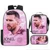 Football Schoolbag Three-Piece Backpack Pencil Bag Satchel Package Primary And Secondary School Students Schoolbag