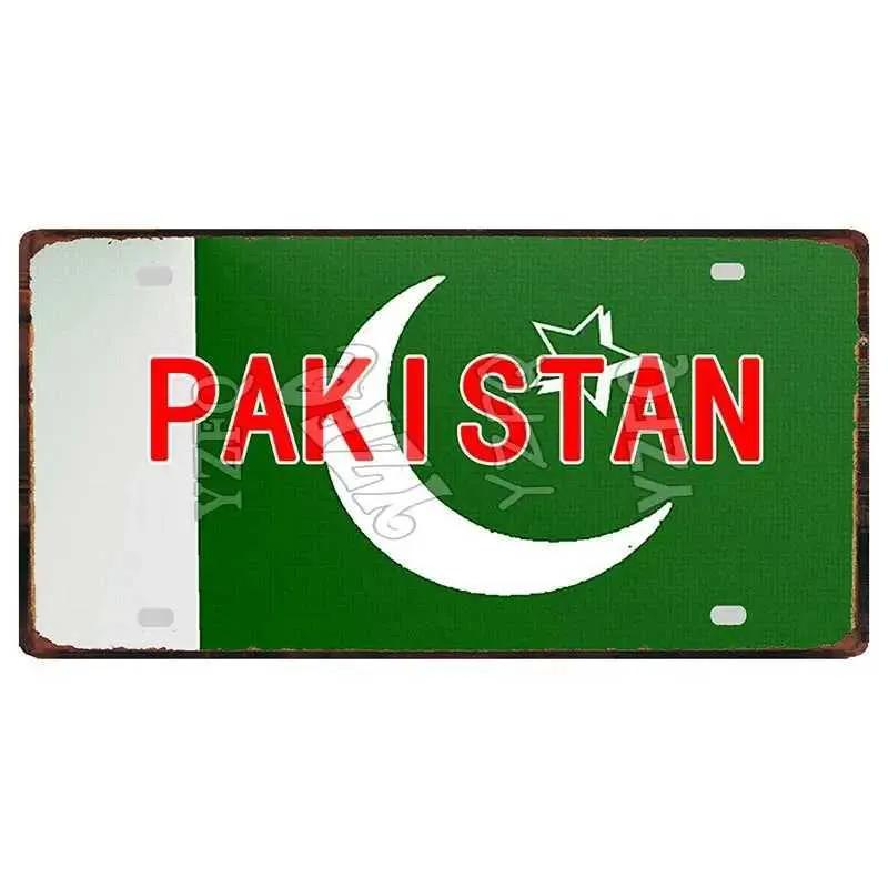 30X15Cm National Flag Egypt Maldives Latvia Metal Tin Logo Tourist Souvenir Wall Bar Shop Home Decoration Dc-1321B