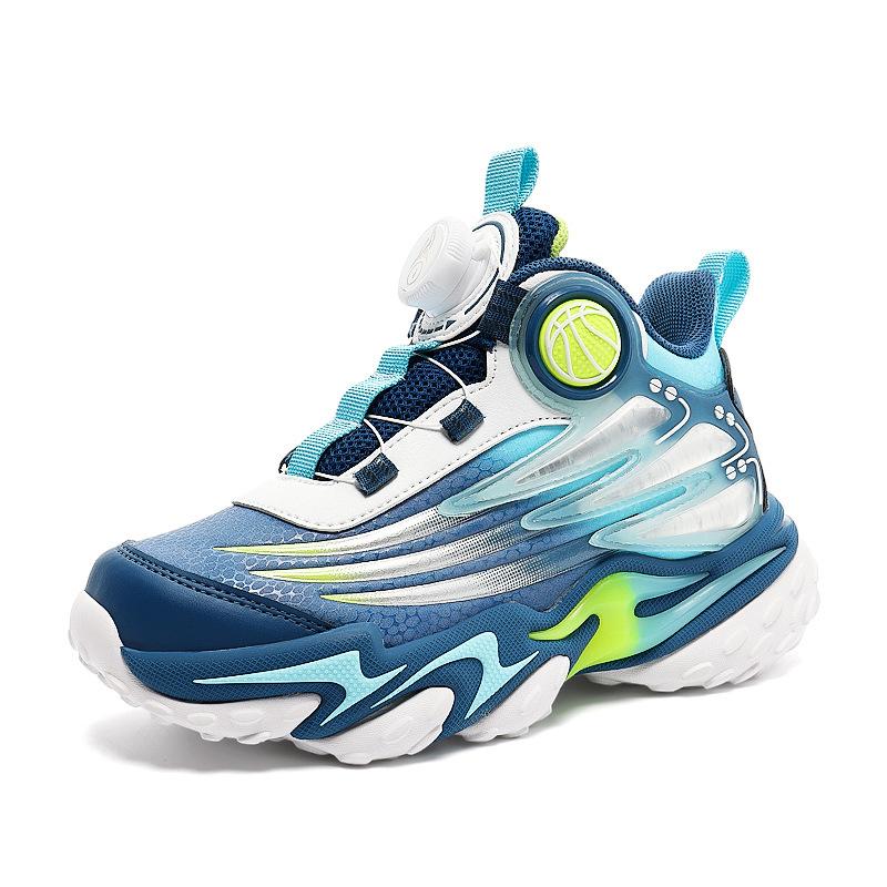 

Factory thick-soled comfortable classmates outdoor leather basketball shoes non-slip sports shoes medium and large children s breathable training shoe 40