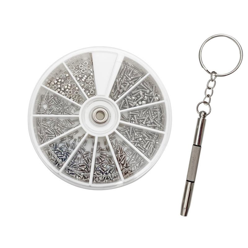 600/1200pcs Professional Eyeglass Repair Kit for Watch/Glasses Includes Screws for Frameless Legs & Sunglasses Fixing Tools