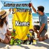 Custom Name Personalized Plants vs. Zombies Print Beach Towel, for Trip Camping Beach Party Home Decor, Birthday Gift for Family & Friends