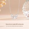 Butterfly Dance Necklace: S925 Sterling Silver, Light Luxury, Fashion Hetian Jade Butterfly on a Delicate Collarbone Chain for Women.