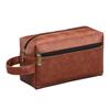 Men Leather Travel Business Shaving Cosmetic Pouch Strorage Bag Portable Toiletry Bag Large Capacity Organizer Handheld Toiletry Kits