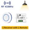 RF 433MHz Wireless Light Switch AC 220V 110V 10A Relay Breaker Remote Control Mini Module Wall Smart Switch for Home LED Lamp