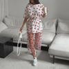 2024 Summer Women's Sexy Mesh Color-Block Loose Two-Piece T-Shirt Dress