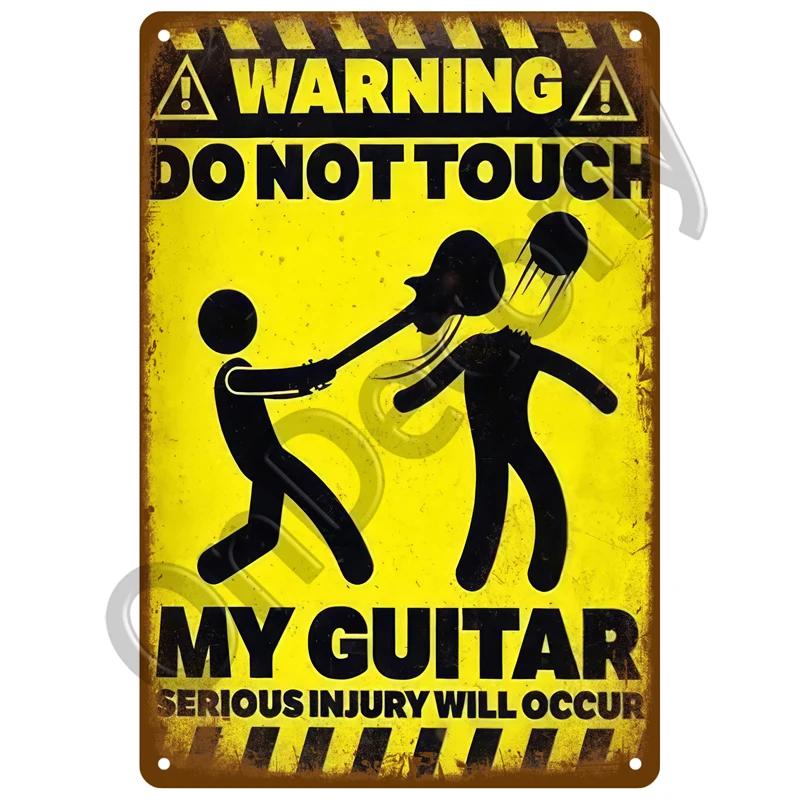 Retro Metal Warning Sign  Vintage Tin Wall Decor for Home Room Bar Garage Cafe Club Man Cave Pub  Mural Plate Poster Art
