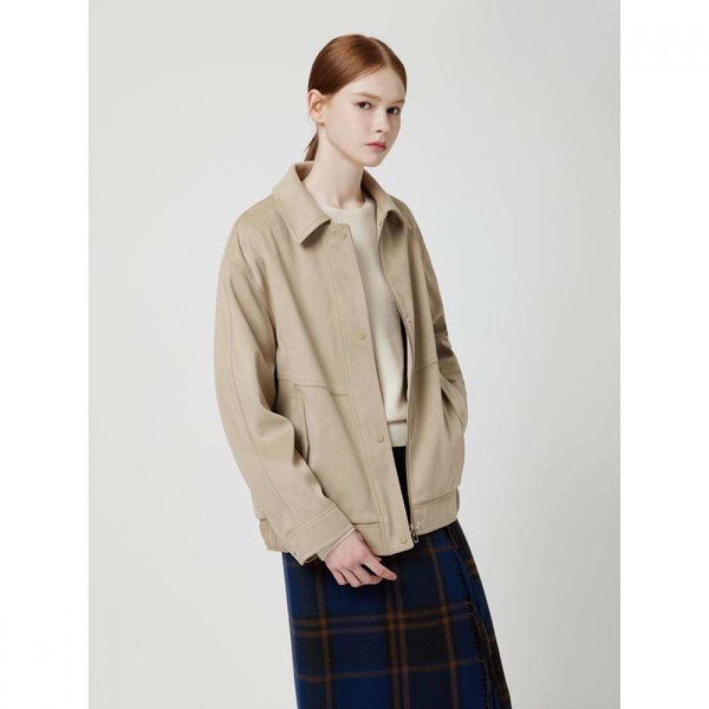 Cc Collect Faux Suede Blouson Jacket C254psf516 66/DR (dark brown)