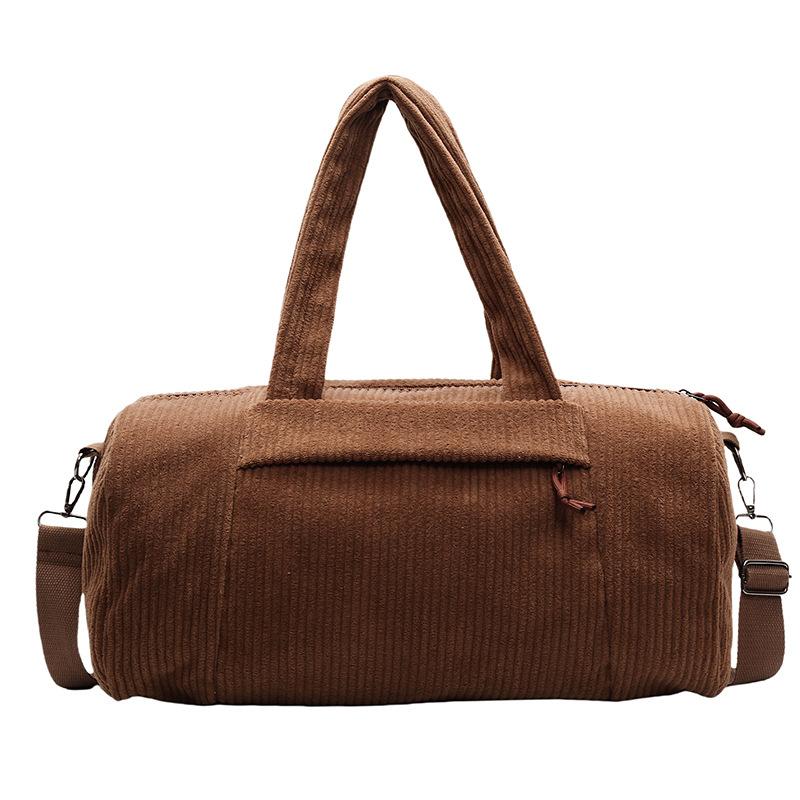 

2025 новая вместительная однотонная легкая сумка для йоги простая дорожная сумка для поездок на работу нишевая сумка-мессенджер для отдыха и проявления индивидуальности коричневый