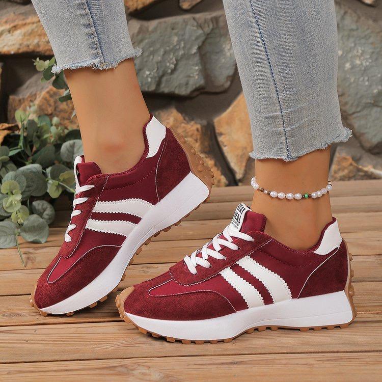 Sneakers for Women Fashion Thick Bottom Casual Shoes Laced Vulcanize Shoe Platform Wedges Sport Shoes Women Tenis Training Shoes