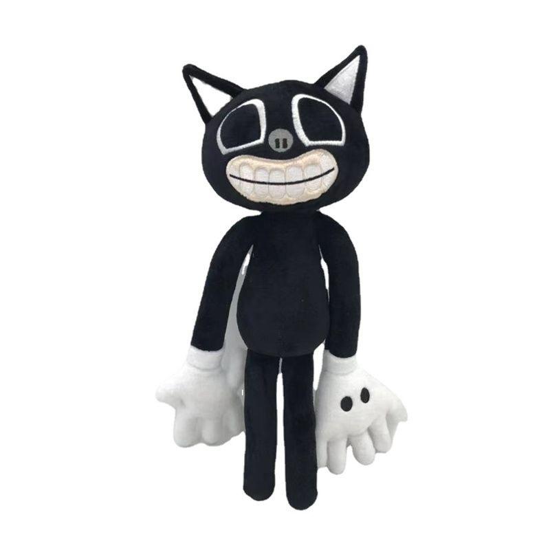 Siren Series Head Black Cat Plush Toy Big Mouth Horror Character Doll Stuffed