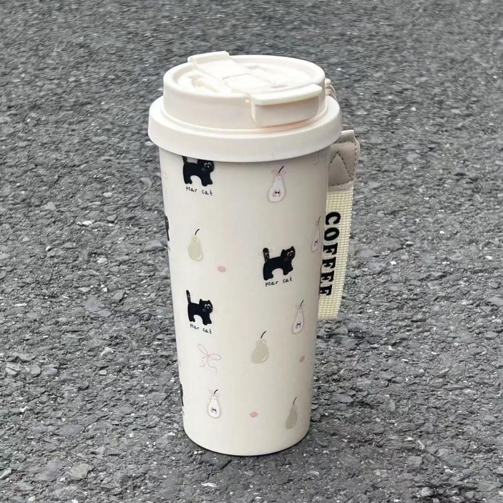 550ml Water Cup Leak-proof Coffee Cup Portable Plastic Cups  Student