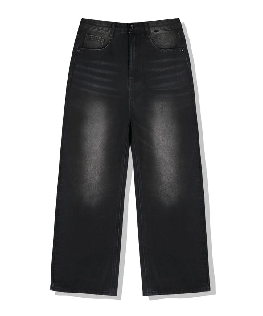 Wenil Block Balloon Wide Washed Denim Pants 4 Colors [Wald_3003] (B Type)