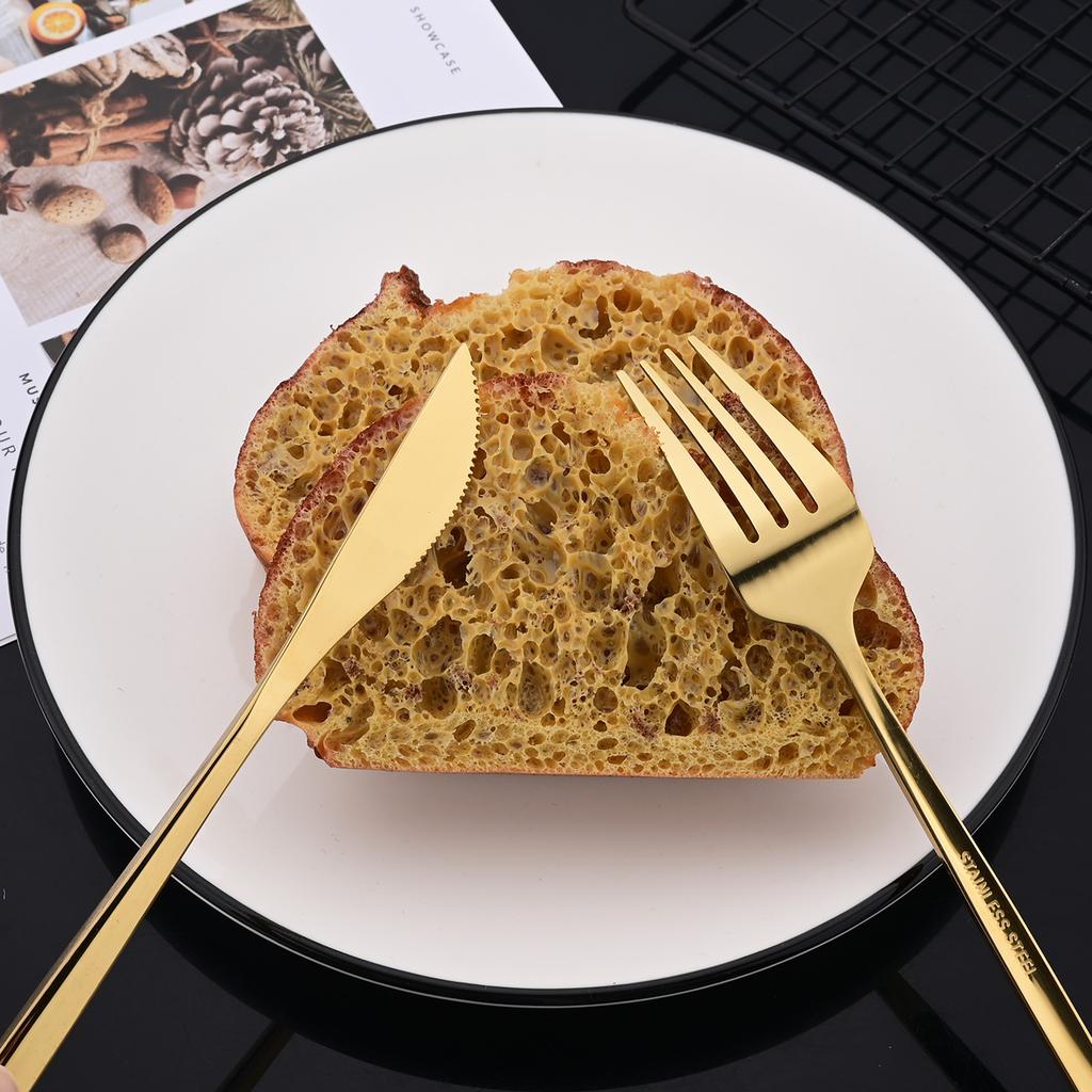 20Pcs/Set Silver Cutlery Set Stainless Steel Tableware Knife Cake Fork Spoon Dinnerware Set Kitchen Flatware Silverware