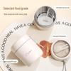 Nuovo Stile 2023 Tazza Termica Portatile con Coperchio, Cucchiaio e Manico per Ragazze - Ideale per Colazione, Porridge, Zuppa e Latte di Soia