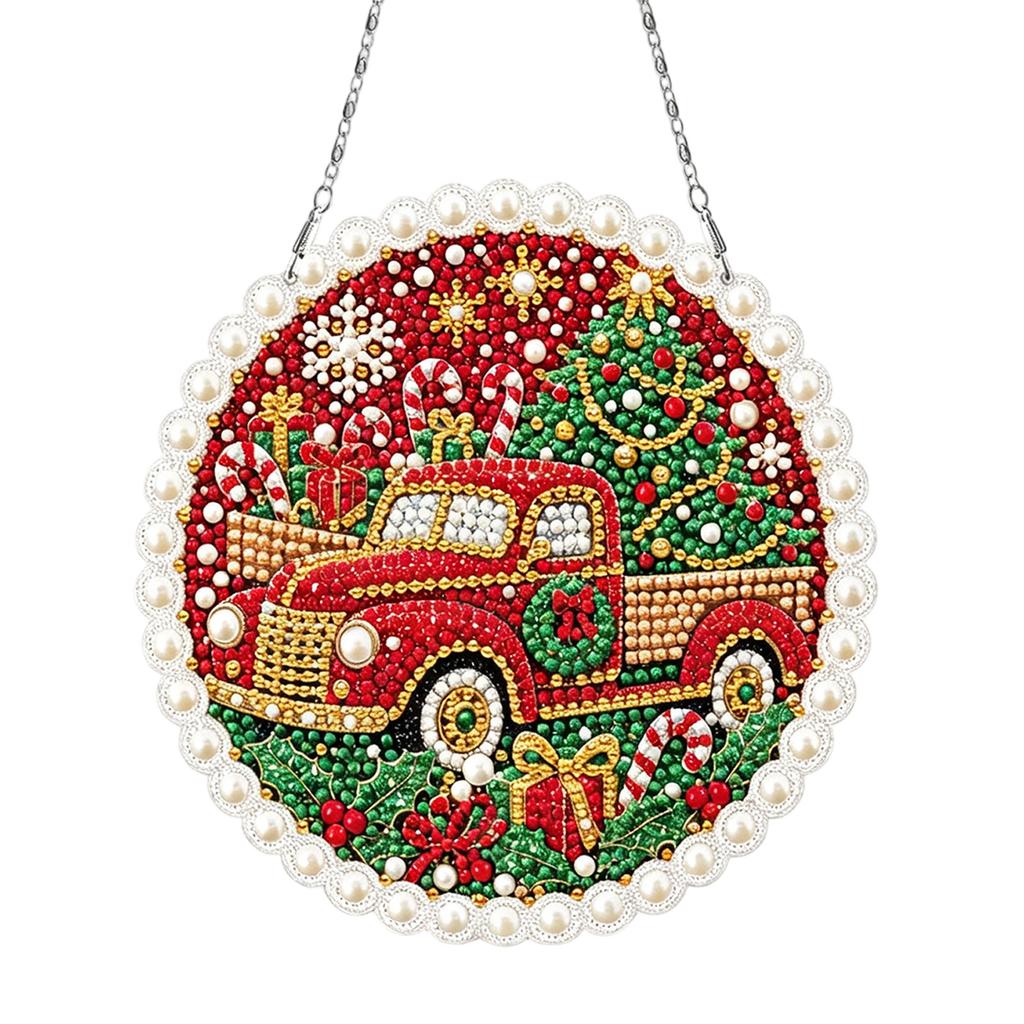 Round Kit Christmas Ornament Hanging Decor 1919