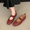 Fashion Bailamos Autumn Women Flat Shoes Fashion Shallow Slip On Ladies Elegant Boat Shoes Soft Flat Heel Dress Ballerinas Shoes Mujer