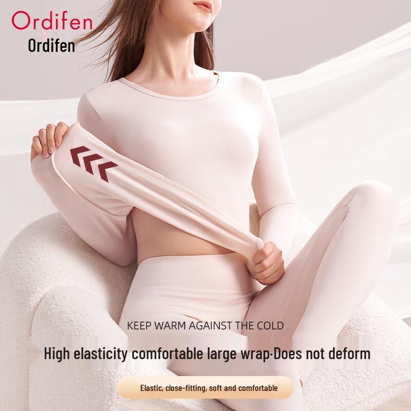 Oudifen Women's 10A Antibacterial Cotton Thermal Underwear Set