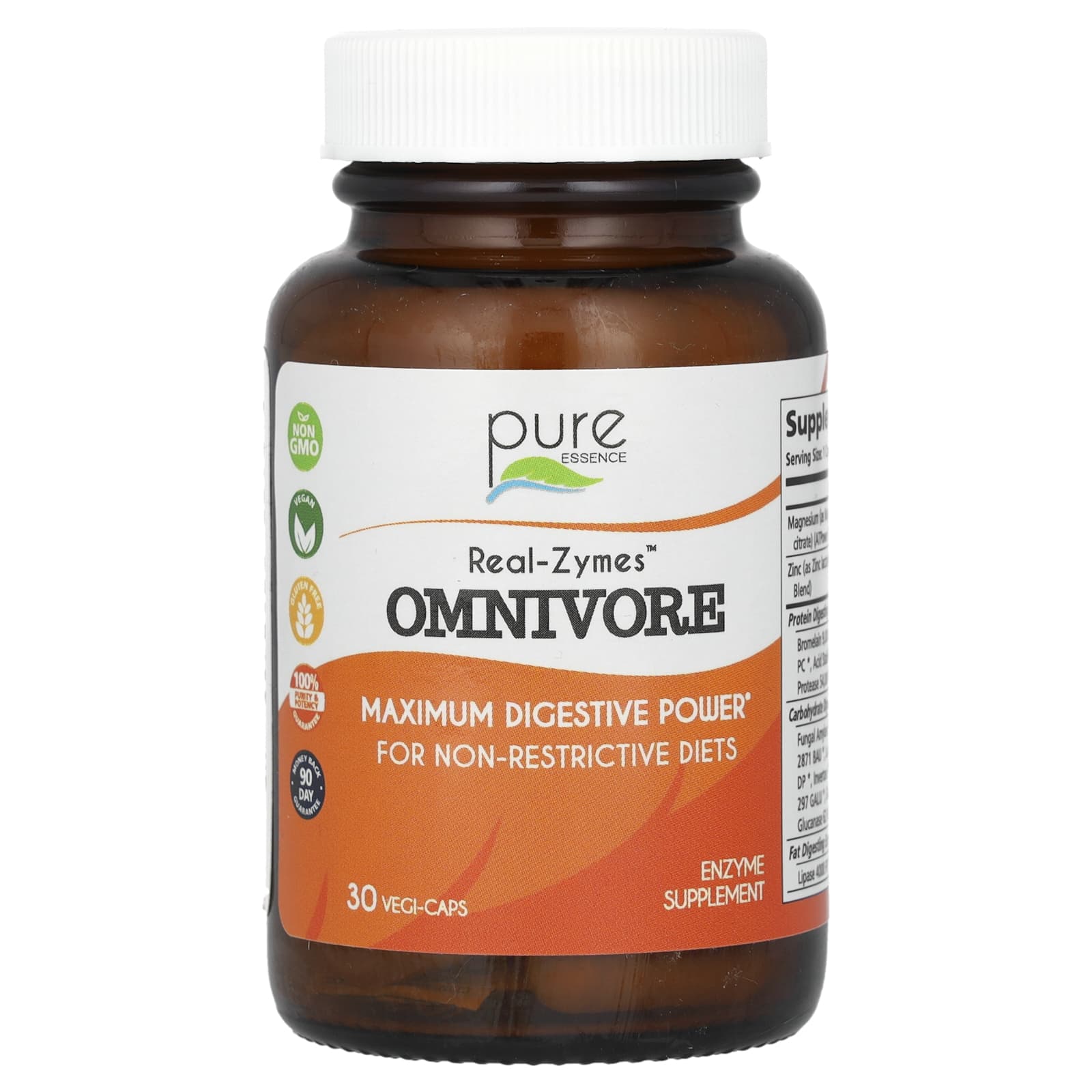 

Real-Zymes, Omnivorous, Veggie Capsules 30